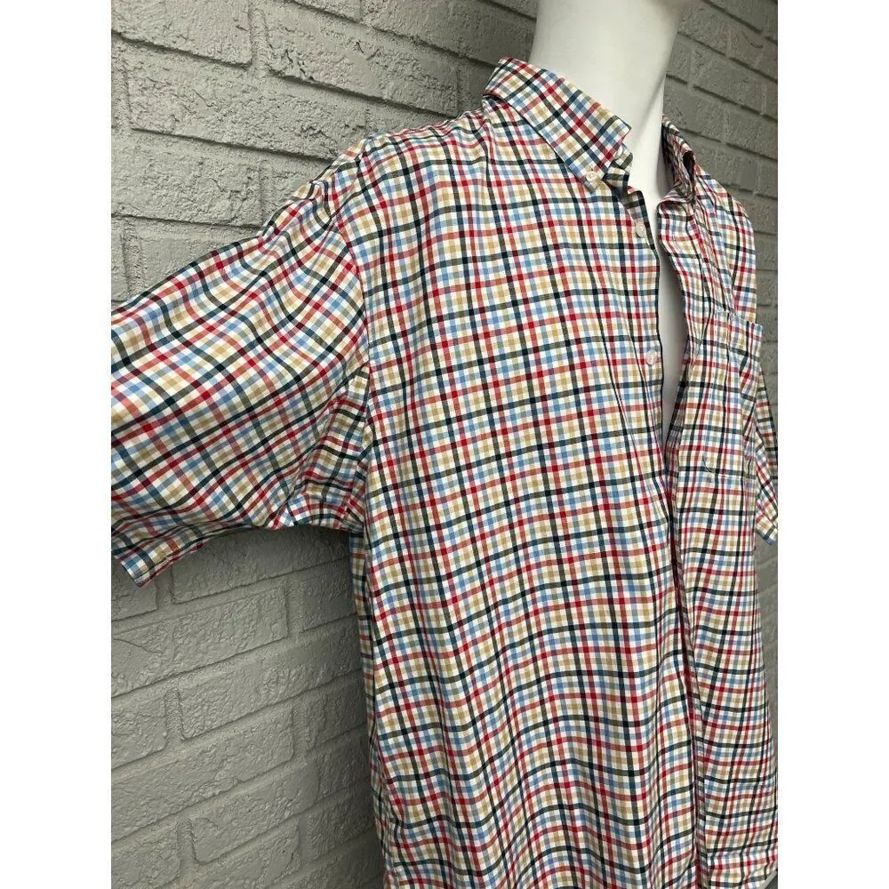 Duluth Multicolored Checked Short Sleeve Men's Shirt Size 2XL